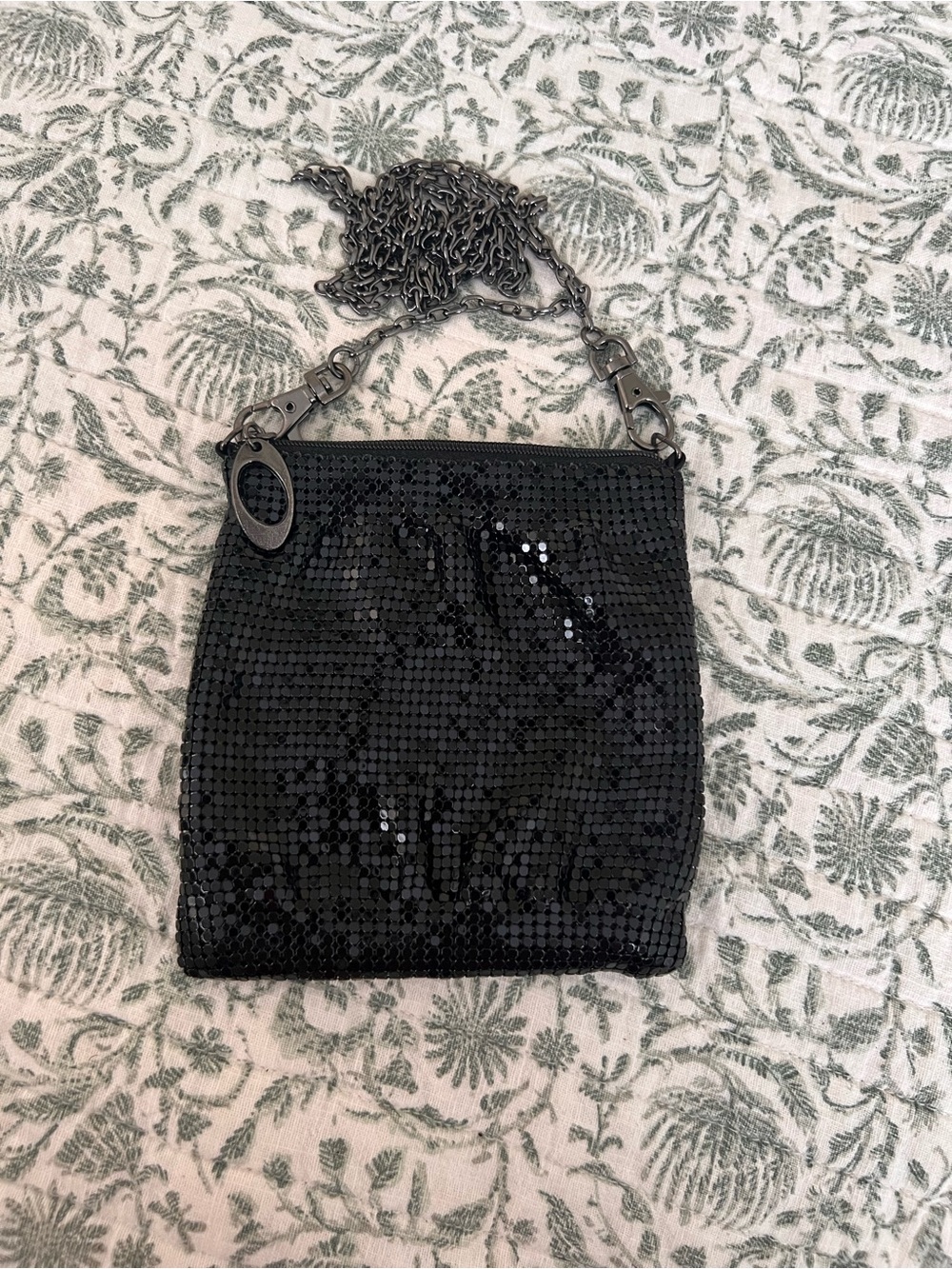Vintage Black Chainmail Mesh Purse Y2K / 90s Gothic Formal Evening Bag